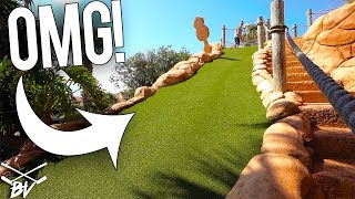 WORLDS STEEPEST MINI GOLF HOLE  CRAZY AND UNBELIEVABLE SHOTS  IMPOSSIBLE MINI GOLF HOLE IN ONE [upl. by Aneehsirk]