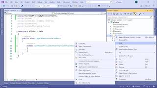 12 Adding your DbContext file  ASPNET MVC [upl. by Aleb]