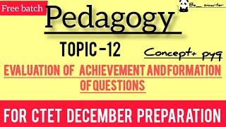 ACHIEVEMENT OF LEARNER AND FORMATION OF QUESTIONS CONCEPT  PYQs PEDAGOGY 3030 [upl. by Ahsoym]