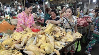 Market show Busy market before Chinese New Year  Chicken curry cooking [upl. by Connett]