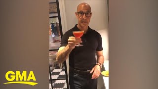 Stanley Tucci shows how to make a perfect Negroni cocktail at home l GMA Digital [upl. by Nath]