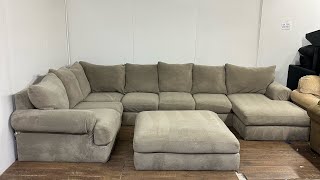 Gray 3Piece Sectional w Ottoman  Used Furniture Stores New Jersey [upl. by Ellennahc]