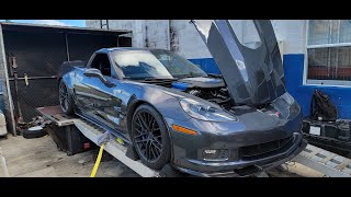 C6 Zr 1 255 Griptec pulley installation and Dyno [upl. by Gnuhc]