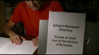 Gilbert Romeyer Dherbey Corps et âme sur le De Anima dAristote [upl. by Elysha]