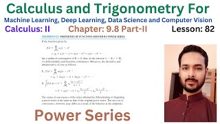 Lesson 82 PartII Differentiation and Integration Power Series Convergence Divergence in Calculus [upl. by Ainnat]