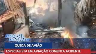 Especialista em aviação comenta acidente em Vinhedo  SP  Brasil Urgente [upl. by Odlonra455]