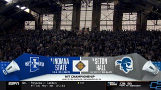 NCAAM 20240404 NIT Championship  1 Indiana State vs 1 Seton Hall [upl. by Nancie13]