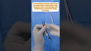 Difference bw artery forceps ana needle holderbscnursing aiimsnursing medicalsurgicalnursing [upl. by Sonnnie]