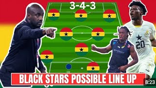 GHANA VS SUDAN  BLACK STAR STARTING LINE UP KUDUS MOHAMMED CAPTAIN [upl. by Wordoow]