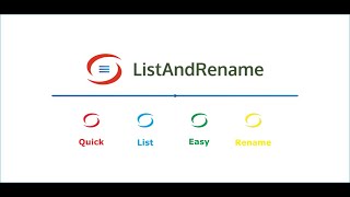 Quickly List files in a folder on Windows 1011 Rename files Save list to Excel [upl. by Anaeg]