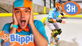 LEARN To SKATE With BLIPPI  More  Blippi and Meekah Best Friend Adventures [upl. by Lombardi372]