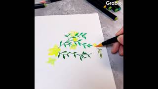 Ever tried watercolor brush pens for floral painting [upl. by Asoral]