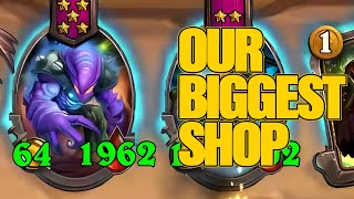 Getting Our Shop to Almost 2k HP  Dogdog Hearthstone Battlegrounds [upl. by Lenrad]