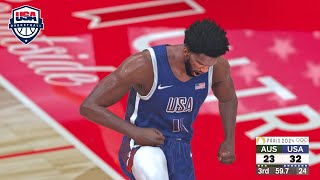 NBA 2K24 Olympics Mode  AUSTRALIA vs USA Exhibition 4th QTR Highlights [upl. by Trev916]