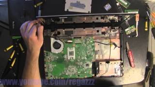 TOSHIBA L755 take apart video disassemble howto open nothing left disassembly disassembly [upl. by Aklim]