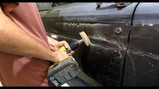 Using a Rubber Eraser Wheel to Remove Grand Wagoneer Vinyl [upl. by Anwadal]