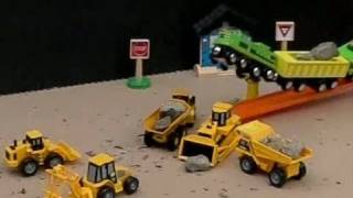 Thomas the Tank Engine trains crash into the construction site in slow motion [upl. by Chuch250]