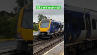 Class 195 passing Helsby with a 2 tone trainvideos railway trainspotting trainsatspeed train [upl. by Larrej]