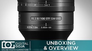 Sony FE 100mm f28 STF GM OSS Lens SEL100f28gm  Unboxing amp Overview [upl. by Esiole]