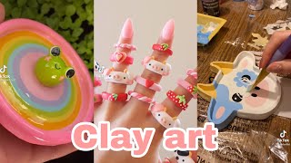 Clay compilation 🌴🌕💐💫🪐Tube tok [upl. by Eirrak891]