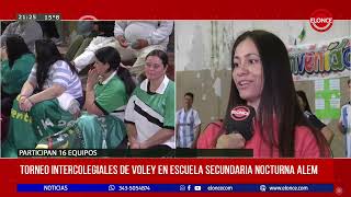 Torneo intercolegiales de voley en la escuela secundaria nocturna Alem [upl. by Annerol]