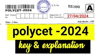 polycet 2024 key and explanation [upl. by Adnaval]