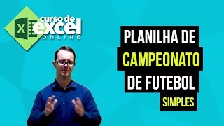 Como fazer Planilha de Campeonato de Futebol Simples no EXCEL [upl. by Brenan]