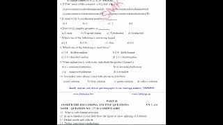 12th Chemistry 2nd Mid Term Test 2022 Model Question Paper English Medium [upl. by Ajat547]