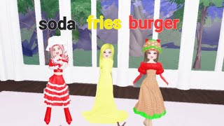 dress to impress cute food outfits dti roblox play with me comment what should I do next [upl. by Irah28]