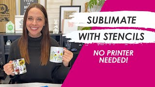 How To Sublimate Mugs Without A Sublimation Printer  Ikonart Stencil [upl. by Eladroc]