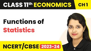 Functions of Statistics  An Introduction  Class 11 Economics  Statistics [upl. by Evslin]