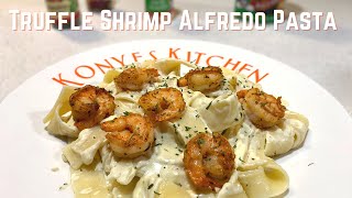 Truffle Shrimp Alfredo Pasta Best Pasta Ever [upl. by Nuli]