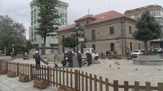 Cambados traslada a súa Aldea de Nadal á Praza do Concello para evitar danos en Fefiñáns [upl. by Aslin257]