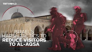 Israel deploys tactics to keep visitors from entering AlAqsa compound [upl. by Bonucci]