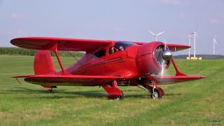 Beechcraft Model 17 Staggerwing Flight Demonstration [upl. by Isadora]