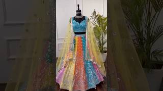 Lehenga Making Process  Multi color Sequence Embroidery work Designer Lehenga choli lehengas [upl. by Nylasor544]