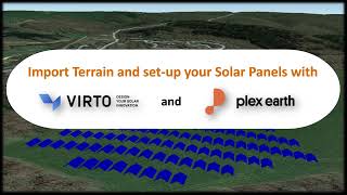 Import Terrain and setup your Solar Panels with VirtoCAD amp PlexEarth [upl. by Aracahs]