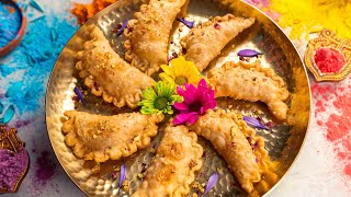 Traditional Gujiya  Tasty amp Creamy Indian Dessert  Sweet North Indian Holi Dumplings Recipe [upl. by Lupita959]