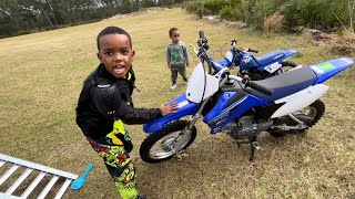 7 YEAR OLD amp HIS 3 YEAR OLD BROTHER’S YAMAHA PW50 amp TTR110cc DIRTBIKE WARM UP VLOG 2 [upl. by Frost243]