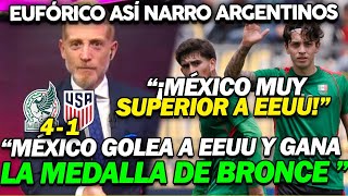 ¡EUFORICOS ASI NARRO ARGENTINO LA GOLEADA DE MEXICO VS EEUU EN LOS JUEGOS PANAMERICANOS 2023 [upl. by Eastman]