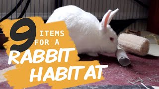 9 Items for a Rabbit Home Sweet Home Habitat [upl. by Curran]