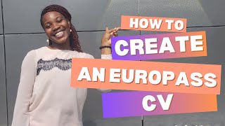 How to create an Europass CV in 5 minutes  Stepbystep process [upl. by Aehsan660]