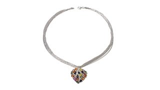 Colleen Lopez Multi Sapphire Ruby Diamond Heart Penda [upl. by Irabaj138]