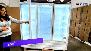 TGDR72quot White Three Glass Door Commercial Refrigerator [upl. by Paulo]