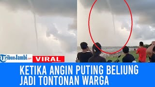 Viral Kemunculan Angin Puting Beliung Jadi Tontonan Warga Makassar [upl. by Aneetsirk]