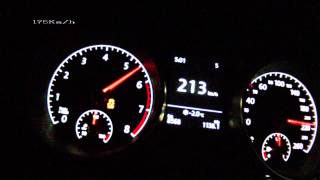 VW Golf VII 14 TSI 140 PS  acceleration 0210 kmh  Vmax test [upl. by Paluas]