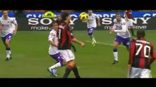 MilanFiorentina 10  IBRAHIMOVIC ROVESCIATAGOL 20112010 Radiocronaca di Giulio Delfino [upl. by Rudelson]