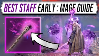 Elden Ring  Best Staff Early  Beginners Mage Build Guide Meteorite Staff Location [upl. by Anuahs]