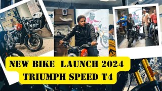 NEW BIKE LAUNCH 2024 TRIUMPH SPEED T4 triumph triumphofficial youtube youtuber yashwanth26 [upl. by Eiral]