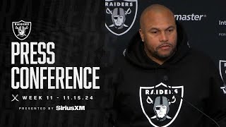 Coach Pierce Presser  111524  Raiders  NFL [upl. by Kcod]